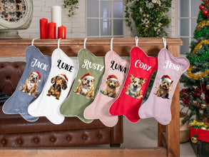 Custom Pet Paw Christmas Stockings, Personalized Dog Stocking Gifts,Personalized Dog Cat Stocking,Family Stockings,Christmas Decoration