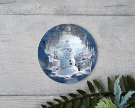 Winter Whimsy: Artisanal Snowman Ornament & Snow Globe – Infuse Your Holiday with Enchantment through this Delightful Frosty Keepsake