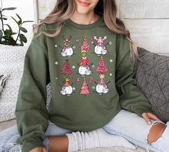 Grinch Christmas Tree Sweatshirt, Grinch Max Tree Shirt, Whimsical Grinch Tree, Christmas Sweatshirt, Grinchmas, Whoville, Grinch Christmas