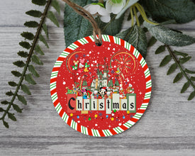 Red Magical Castle Crew Christmas Ornament - Celebrate Christmas With a Fun-loving, Cheerful Character Ornament - Whimsical Animated Gift!