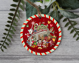 Epcot Magic Cartoon Friends Christmas Ornament - Cherish Magical Memories with These Festive Characters - Keepsake from Epcot's Wonders!