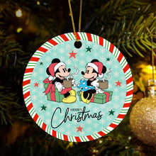 Iconic Cartoon Magical Couple Gift Exchange Christmas Ornament - Starry Night Joy and Cozy Vibe Christmas Tree Ornament Gift!