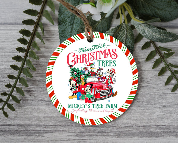 Christmas Farm Friends Holiday Ornament - Rustic Charm and Festive Fun ornament - Animated Mouse and Pals - Farm Fresh Fun For Your Holiday!