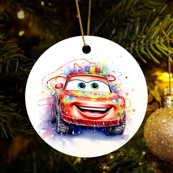 Cars Water-Color Christmas Ornament - Cars Disney Inspired Ornament - Perfect for Gifting the Route 66 Fanatic This Year!