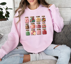 Christmas Candy Jars Sweatshirt, Christmas Sweatshirt, Christmas Matching Sweatshirt, Christmas Sweater, Xmas Shirt, Christmas Gift