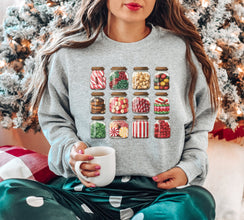 Christmas Candy Jars Sweatshirt, Christmas Sweatshirt, Christmas Matching Sweatshirt, Christmas Sweater, Xmas Shirt, Christmas Gift