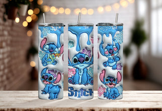 Colorful Hawaiian Flower Tumbler - O'hana Means Family Tumbler - Cute Disney Cartoon Character Tumbler!