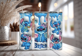 Colorful Hawaiian Flower Tumbler - O'hana Means Family Tumbler - Cute Disney Cartoon Character Tumbler!