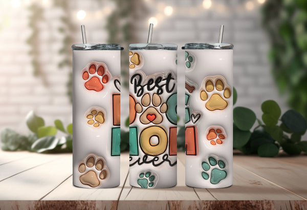 Best Dog Mom Ever Tumbler - Dog Mama Tumbler - Best Gift for Dog Owner and Dog Lover - Adorable Pet Owner Tumbler!