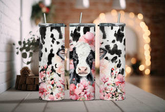 Adorable Baby Cow-Inspired Tumbler - Cow Print Tumbler - Sip With Sweet Farm Charm!