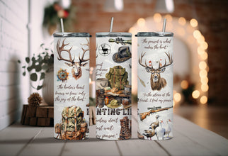 Deer Hunter Tumbler - Perfect Hunting Gift for Him - Gun Lover Tumbler - Perfect Camping Tumbler for Fathers Day Gift!