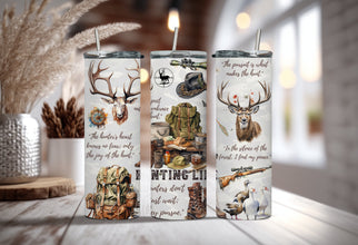 Deer Hunter Tumbler - Perfect Hunting Gift for Him - Gun Lover Tumbler - Perfect Camping Tumbler for Fathers Day Gift!