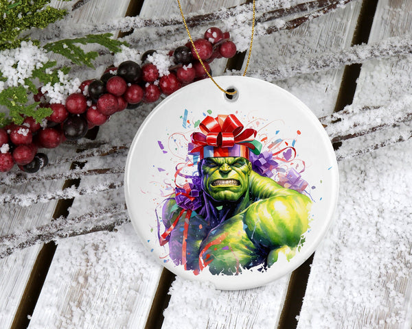 The Incredible Hulk Christmas Ornament - Marvel's Smash-Hit Holiday Cartoon Water Color Ornament!