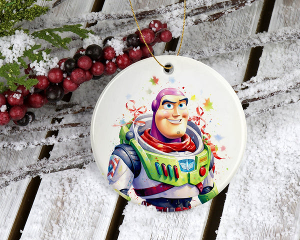 Disney Buzz Ornament - Classic Water Color Buzz - Disney Christmas Ornament - Classic Pixar Charm for Your Holiday Gifting!