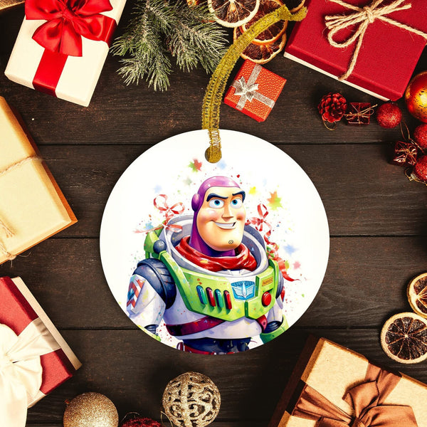 Disney Buzz Ornament - Classic Water Color Buzz - Disney Christmas Ornament - Classic Pixar Charm for Your Holiday Gifting!