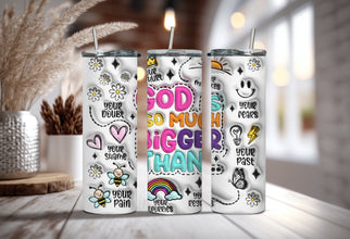 God Is So Much Bigger Than Tumbler - Christian Inspired Tumblers for Daily Devotion and Reflection - Embrace Your Faith with Every Sip!