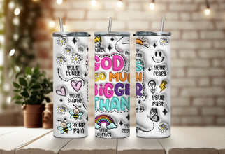 God Is So Much Bigger Than Tumbler - Christian Inspired Tumblers for Daily Devotion and Reflection - Embrace Your Faith with Every Sip!