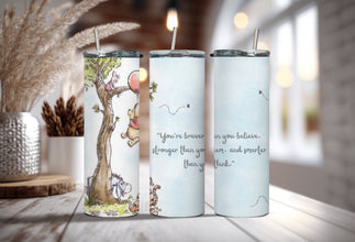 Disney Story-Book Cartoon Tumbler - Enjoy Your Sips of Nostalgia with the Famous Tiger and Teddy Bear Everyone Loves!