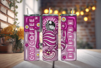 Magician Cheshire Cat Tumbler - Lost In Wonderland with this Crazy Cat Cartoon Character - Perfect for Gifting a Cat Lover!