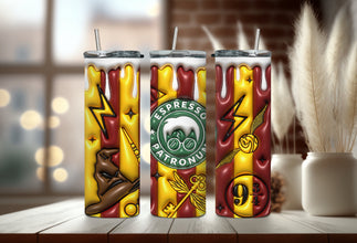 Espresso Patronum Tumbler - Harrys Tumbler - Magical Gryffindor Tumbler - 2024 Gifts Tumbler - Cast a Spell with Every Sip!