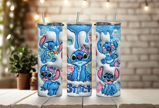 Colorful Hawaiian Flower Tumbler - O'hana Means Family Tumbler - Cute Disney Cartoon Character Tumbler!