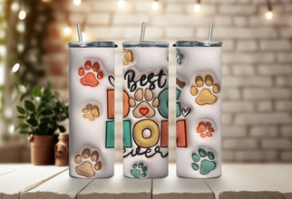 Best Dog Mom Ever Tumbler - Dog Mama Tumbler - Best Gift for Dog Owner and Dog Lover - Adorable Pet Owner Tumbler!