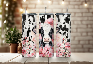 Adorable Baby Cow-Inspired Tumbler - Cow Print Tumbler - Sip With Sweet Farm Charm!