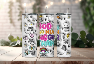 God Is So Much Bigger Than Tumbler - Christian Inspired Tumblers for Daily Devotion and Reflection - Embrace Your Faith with Every Sip!