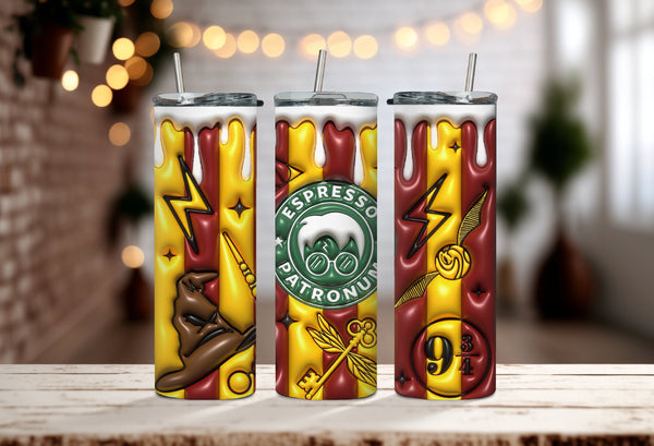 Espresso Patronum Tumbler - Harrys Tumbler - Magical Gryffindor Tumbler - 2024 Gifts Tumbler - Cast a Spell with Every Sip!