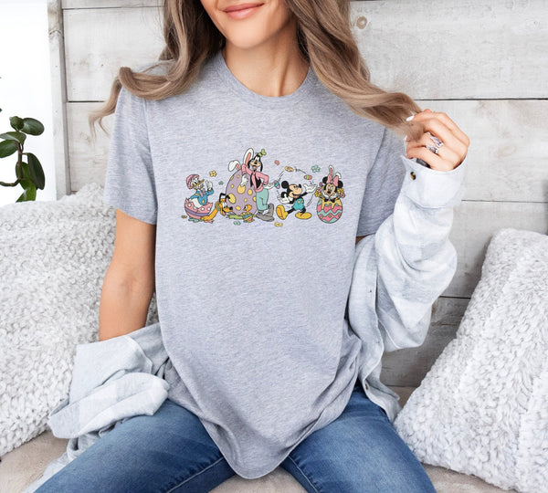 Disney Easter Vacation Family Egg Shirt, Personalized Disney Easter Mickey And Friends Shirt, Easter Disney Family Matching Trip Tee