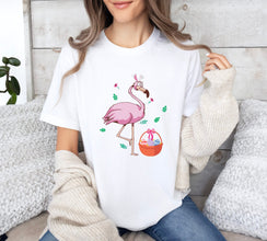 Flamingo Happy Easter Day Shirt, Easter Flamingo Bunny Shirt, Gift For Easter Day, Gift For Her