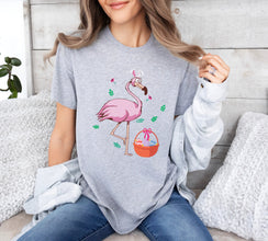 Flamingo Happy Easter Day Shirt, Easter Flamingo Bunny Shirt, Gift For Easter Day, Gift For Her