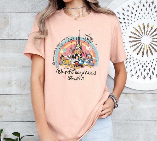 Vintage Mickey And Friends Disneyworld Est 1971 Shirt, Disneyworld Shirt, 2024 Family Vacation Shirt, Magic Kingdom