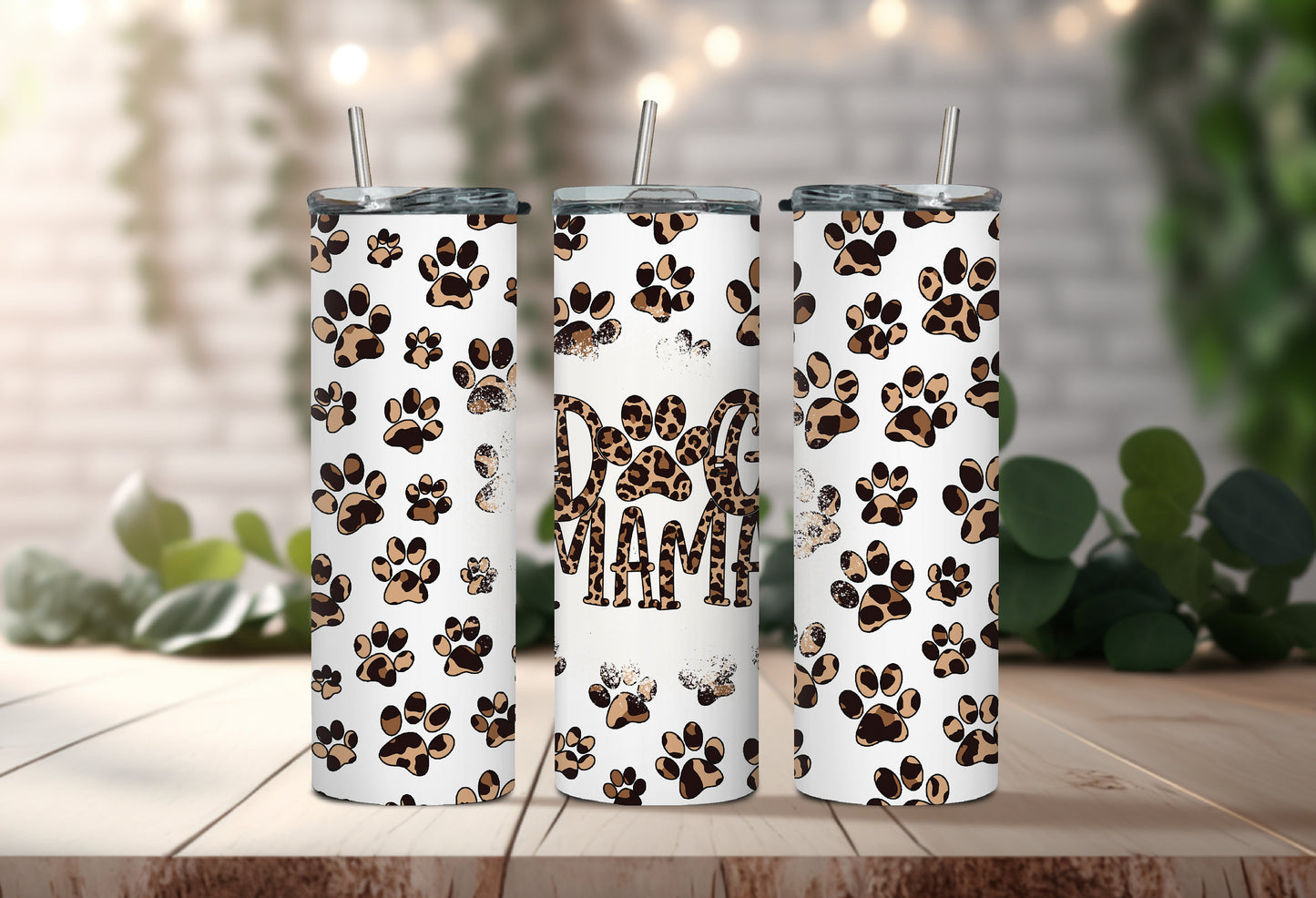 Adorable Animal Dog Print Tumbler - Cheetah Dog Print Tumbler - Dog Mama Tumbler - Perfect Gift for Any Dog Lover!