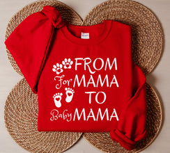 From Fur Mama To Baby Mama, Baby Announcement, Pregnancy Reveal, Pregnant Sweatshirt, Gift for Expecting Mom, To Human Mama, New Mom Gifts