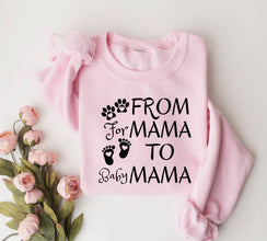 From Fur Mama To Baby Mama, Baby Announcement, Pregnancy Reveal, Pregnant Sweatshirt, Gift for Expecting Mom, To Human Mama, New Mom Gifts