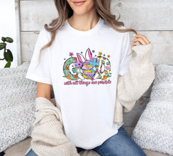 With God All Things Are Possible T-shirt, Religious Easter Shirt, Inspirational Shirt, Christian Shirt, Easter Gift, Religious T-Shirt