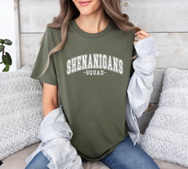 Shenanigans Squad Sweatshirt, St Patrick's Day Shirt, Shamrock Shirt, St Patty's Day Sweatshirt, Shamrock Sweatshirt, St Patrick's Women's