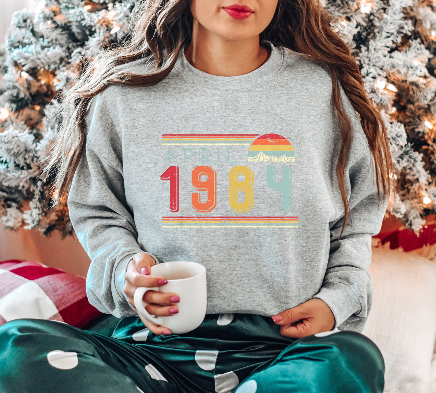 1984 Shirt,Custom Month and Year,1984 Birthday Sweater,1983 Birthday Year Number Sweat for Women Or Man,Birthday Gift,40th Birthday Shirt