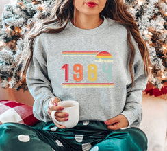 1984 Shirt,Custom Month and Year,1984 Birthday Sweater,1983 Birthday Year Number Sweat for Women Or Man,Birthday Gift,40th Birthday Shirt