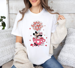 Disney Cup Shirt,Magical Castle Shirt,Disneyland Balloons Shirt,Valentines Day Disney T-Shirt,Disney Family Trip