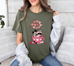 Disney Cup Shirt,Magical Castle Shirt,Disneyland Balloons Shirt,Valentines Day Disney T-Shirt,Disney Family Trip