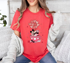 Disney Cup Shirt,Magical Castle Shirt,Disneyland Balloons Shirt,Valentines Day Disney T-Shirt,Disney Family Trip