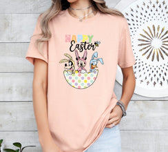 Happy Easter Shirt, Women's Easter Shirt, Rabbit Shirt, Bunny Shirt, Easter Gift, Happy Easter Shirt, Rabbit Shirt