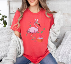 Flamingo Happy Easter Day Shirt, Easter Flamingo Bunny Shirt, Gift For Easter Day, Gift For Her