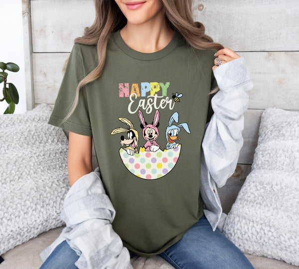 Happy Easter Shirt, Women's Easter Shirt, Rabbit Shirt, Bunny Shirt, Easter Gift, Happy Easter Shirt, Rabbit Shirt