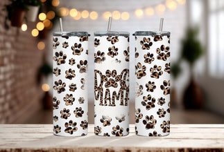 Adorable Animal Dog Print Tumbler - Cheetah Dog Print Tumbler - Dog Mama Tumbler - Perfect Gift for Any Dog Lover!