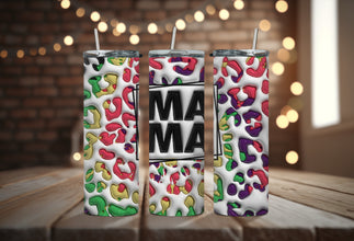 Neon Cheetah MAMA Tumbler - Mothers Day Tumbler - Neon Animal Print Tumbler -  Mama Tumbler - Gifts for Her Tumbler!