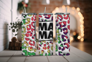 Neon Cheetah MAMA Tumbler - Mothers Day Tumbler - Neon Animal Print Tumbler -  Mama Tumbler - Gifts for Her Tumbler!