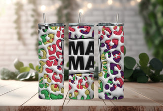 Neon Cheetah MAMA Tumbler - Mothers Day Tumbler - Neon Animal Print Tumbler -  Mama Tumbler - Gifts for Her Tumbler!